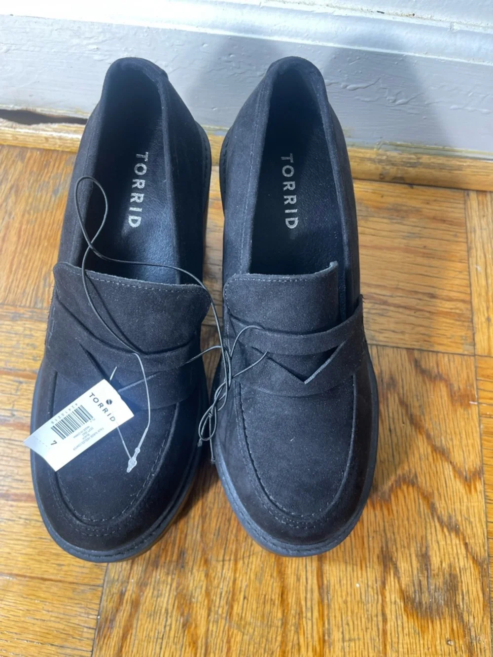 torrid Black Suede Platform Loafers